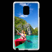 Coque Samsung Galaxy Note Edge Kayak dans un lagon
