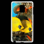 Coque Samsung Galaxy Note Edge Poissons exotiques jaune 5