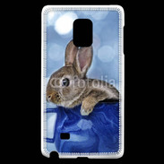 Coque Samsung Galaxy Note Edge Lapin dans un mug bleu