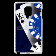 Coque Samsung Galaxy Note Edge Poker bleu et noir 2