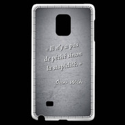 Coque Samsung Galaxy Note Edge Pêché stupidité Noir Citation Oscar Wilde