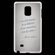 Coque Samsung Galaxy Note Edge Tentation Gris Citation Oscar Wilde