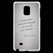 Coque Samsung Galaxy Note Edge Démocratie Gris Citation Oscar Wilde