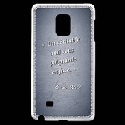 Coque Samsung Galaxy Note Edge Ami poignardée Bleu Citation Oscar Wilde