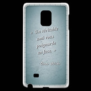 Coque Samsung Galaxy Note Edge Ami poignardée Turquoise Citation Oscar Wilde