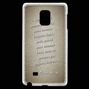 Coque Samsung Galaxy Note Edge Bons heureux Sepia Citation Oscar Wilde