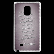 Coque Samsung Galaxy Note Edge Bons heureux Violet Citation Oscar Wilde
