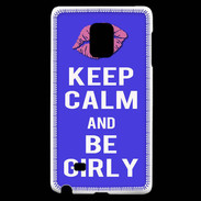 Coque Samsung Galaxy Note Edge Keep Calm Girly Bleu