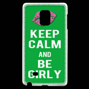 Coque Samsung Galaxy Note Edge Keep Calm Girly Vert