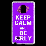 Coque Samsung Galaxy Note Edge Keep Calm Girly Violet
