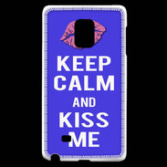 Coque Samsung Galaxy Note Edge Keep Calm Kiss me Bleu