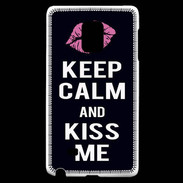Coque Samsung Galaxy Note Edge Keep Calm Kiss me Noir