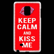 Coque Samsung Galaxy Note Edge Keep Calm Kiss me Rouge