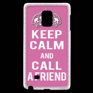 Coque Samsung Galaxy Note Edge Keep Calm Call Rose