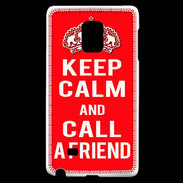 Coque Samsung Galaxy Note Edge Keep Calm Call friend Rouge