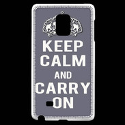Coque Samsung Galaxy Note Edge Keep Calm Carry on Gris