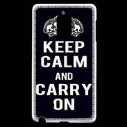 Coque Samsung Galaxy Note Edge Keep Calm Carry on Noir