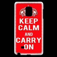 Coque Samsung Galaxy Note Edge Keep Calm Carry on Rouge