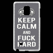 Coque Samsung Galaxy Note Edge Keep calm Fuck hard Gris