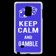 Coque Samsung Galaxy Note Edge Keep Calm Gamble Bleu