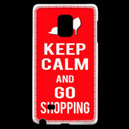 Coque Samsung Galaxy Note Edge Keep Calm Go Shopping Rouge