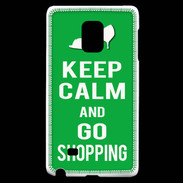 Coque Samsung Galaxy Note Edge Keep Calm Go Shopping Vert