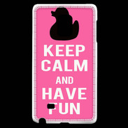 Coque Samsung Galaxy Note Edge Keep Calm Have fun Rose
