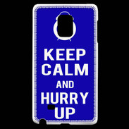 Coque Samsung Galaxy Note Edge Keep Calm Hurry up Bleu