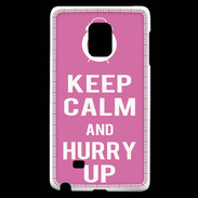 Coque Samsung Galaxy Note Edge Keep Calm Hurry up Rose