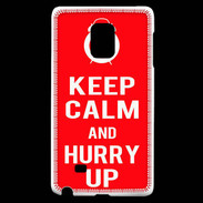 Coque Samsung Galaxy Note Edge Keep Calm Hurry up Rouge