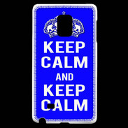 Coque Samsung Galaxy Note Edge Keep Calm Bleu