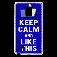 Coque Samsung Galaxy Note Edge Keep Calm Like This Bleu
