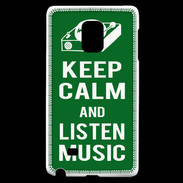 Coque Samsung Galaxy Note Edge Keep Calm Listen music Vert