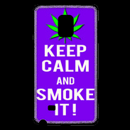 Coque Samsung Galaxy Note Edge Keep Calm Smoke it Violet