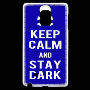 Coque Samsung Galaxy Note Edge Keep Calm Stay dark Bleu