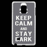 Coque Samsung Galaxy Note Edge Keep Calm Stay dark Gris