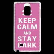 Coque Samsung Galaxy Note Edge Keep Calm Stay dark Rose
