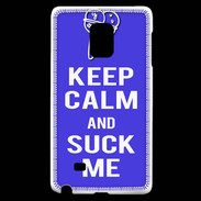 Coque Samsung Galaxy Note Edge Keep Calm Suck me Bleu