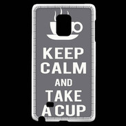 Coque Samsung Galaxy Note Edge Keep Calm Take a cup Gris