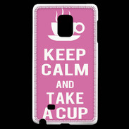 Coque Samsung Galaxy Note Edge Keep Calm Take a cup Rose