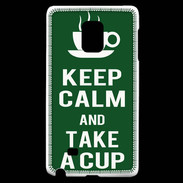 Coque Samsung Galaxy Note Edge Keep Calm Take a cup Vert