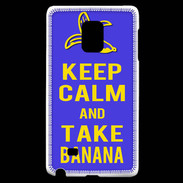 Coque Samsung Galaxy Note Edge Keep Calm Take Banana Bleu
