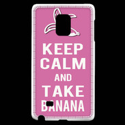 Coque Samsung Galaxy Note Edge Keep Calm Take Banana Rose