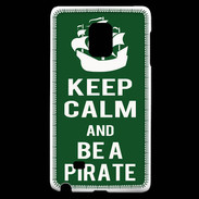 Coque Samsung Galaxy Note Edge Keep Calm Be a Pirate Vert