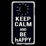 Coque Samsung Galaxy Note Edge Keep Calm Be Happy Noir
