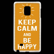 Coque Samsung Galaxy Note Edge Keep Calm Be Happy Orange