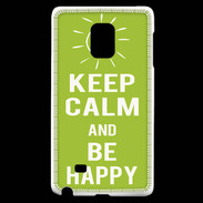 Coque Samsung Galaxy Note Edge Keep Calm Be Happy Vert pomme