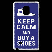 Coque Samsung Galaxy Note Edge Keep Calm Buy Shoes Bleu
