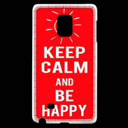 Coque Samsung Galaxy Note Edge Keep Calm Be Happy Rouge