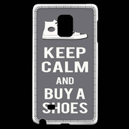 Coque Samsung Galaxy Note Edge Keep Calm Buy Shoes Gris
